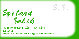 szilard valik business card