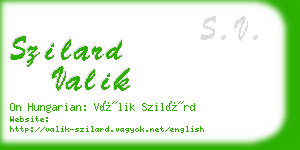 szilard valik business card